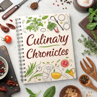 Cookbook image with workds Culinary Chronicles