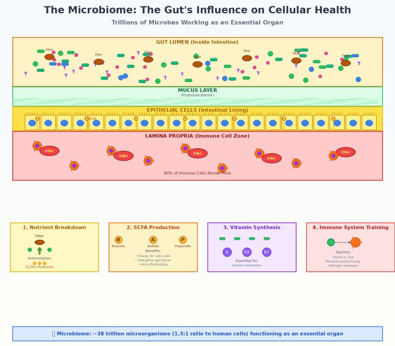 The Microbiome: The Gut's Influence on Cellular Health