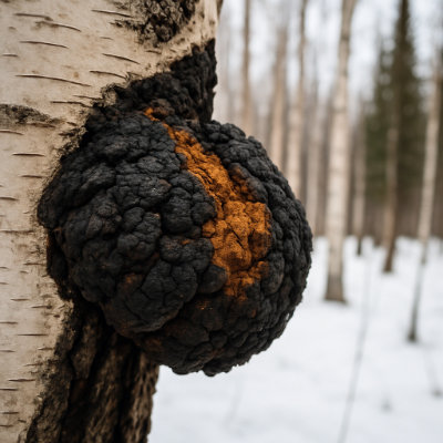 Chaga mushroom (Inonotus obliquus)