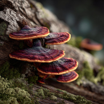 Reishi mushroom (Ganoderma lucidum)